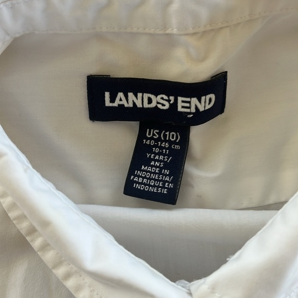 Lands End short sleeve uniform w/scalloped collar (girls 10) - Picture 2 of 4